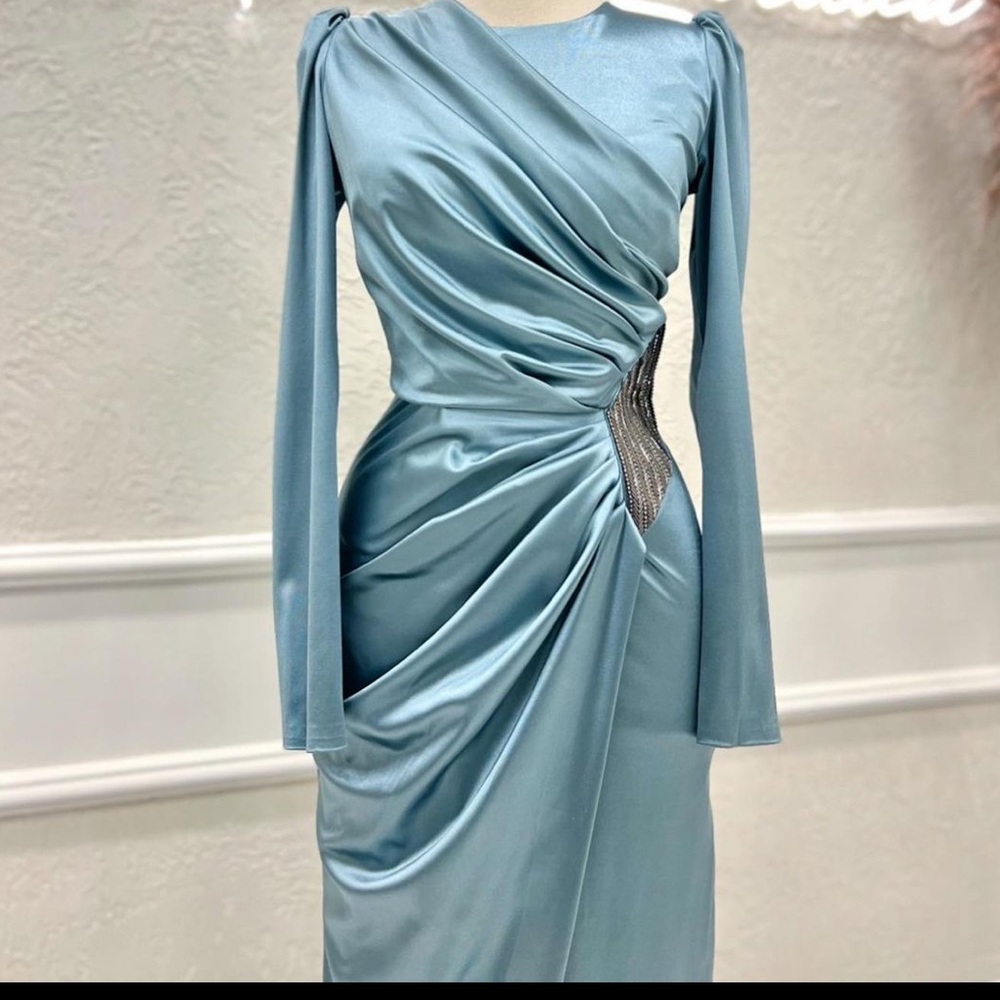 Long sleeve evening dress